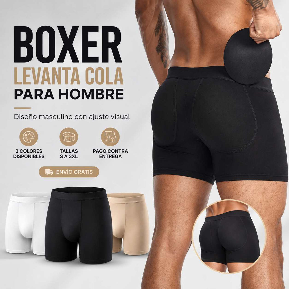 Boxer Levanta Cola para Hombre – Ajuste Visual y Estilo Masculino